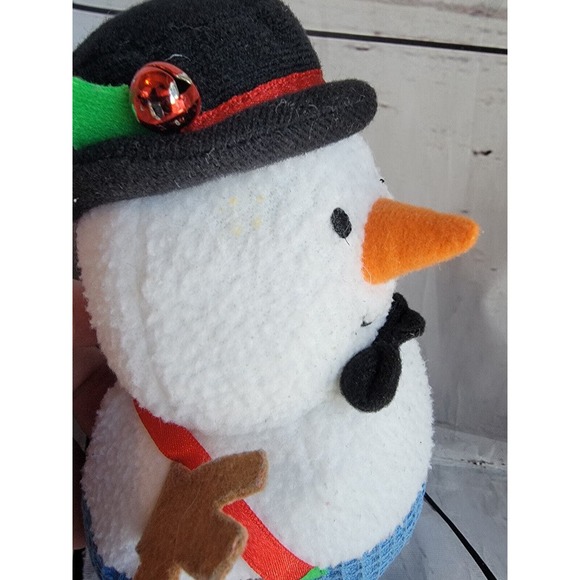Hallmark 2 CHILL BUDDYSNOWMAN WITH BELL 6" Plush Stuffed Animal Toy - Picture 4 of 8